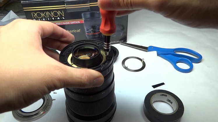 Declicking a rokinon.samyang 35mm 1.4 lens manual focus -- Cine version!
