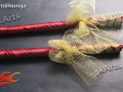 DIY How To Decorate Dandiya Sticks  for Navratri Garba - JK Arts 386