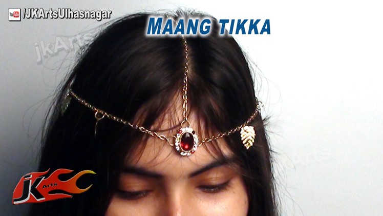 DIY How to make Maang Tikka (Crown. Mukut )  - JK Arts 562