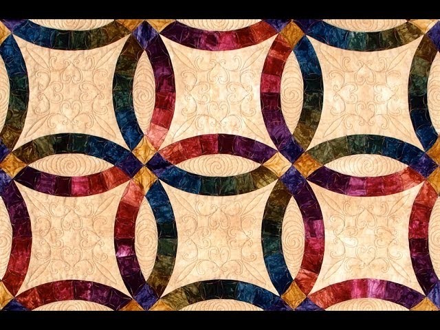 Double Wedding Ring part 2 quilt video by Shar Jorgenson