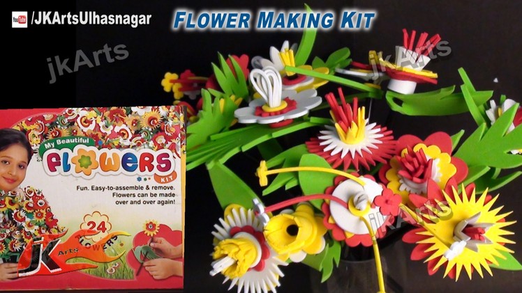 Foam Flowers Making Kit - Unboxing. Tutorial~ Mothers day Valentines day-  JK Arts 539