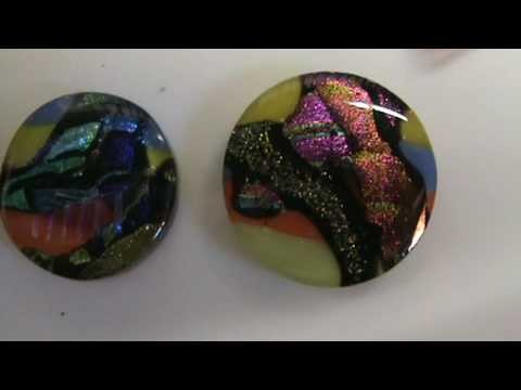 Fusing glass strips for cabochons 19a - Dichroic Glass Man