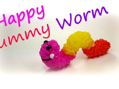 Happy Gummy Worm Tutorial by feelinspiffy (Rainbow Loom)