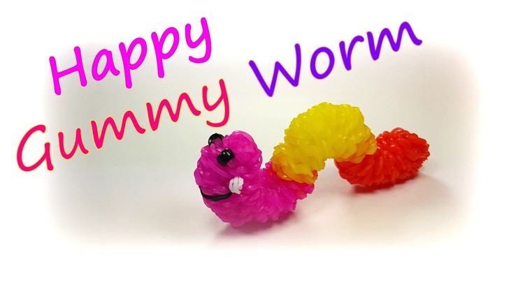 Happy Gummy Worm Tutorial by feelinspiffy (Rainbow Loom)