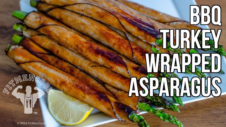 Hi-Protein Snack: BBQ Turkey Wrapped Asparagus. Espárragos Envueltos en Pavo