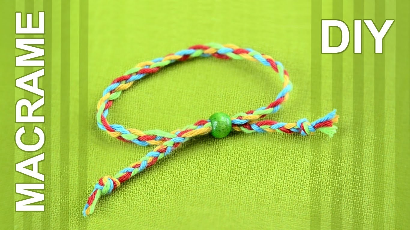 How To Braid Friendship Bracelet With FOUR Strands Super Easy