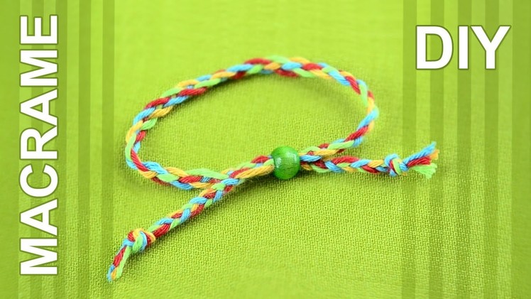 How to braid Friendship bracelet with FOUR strands - super easy