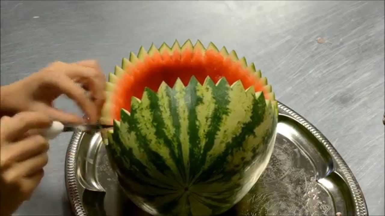How to Carve Watermelon Baby Stroller : Displaying A Baby Stroller Fruit