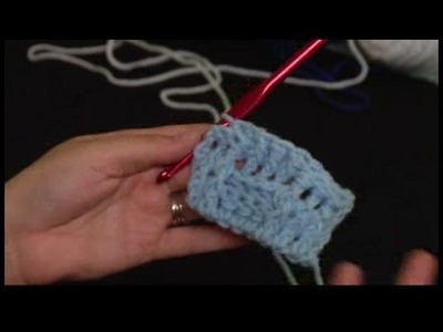 How to Crochet a Basket Weave Pattern : Finishing Row 4 of Basket Weave Crochet Pattern