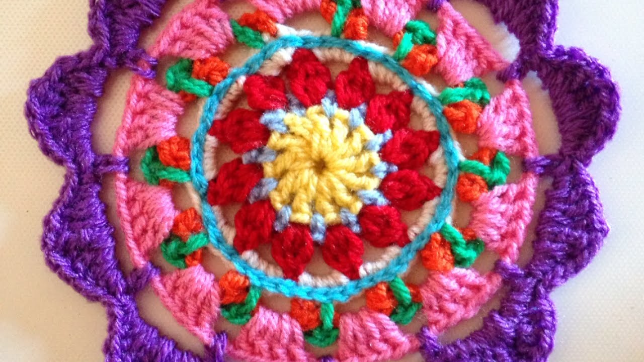 How To Crochet A Beautiful And Colorful Mandala - DIY Crafts Tutorial - Guidecentral