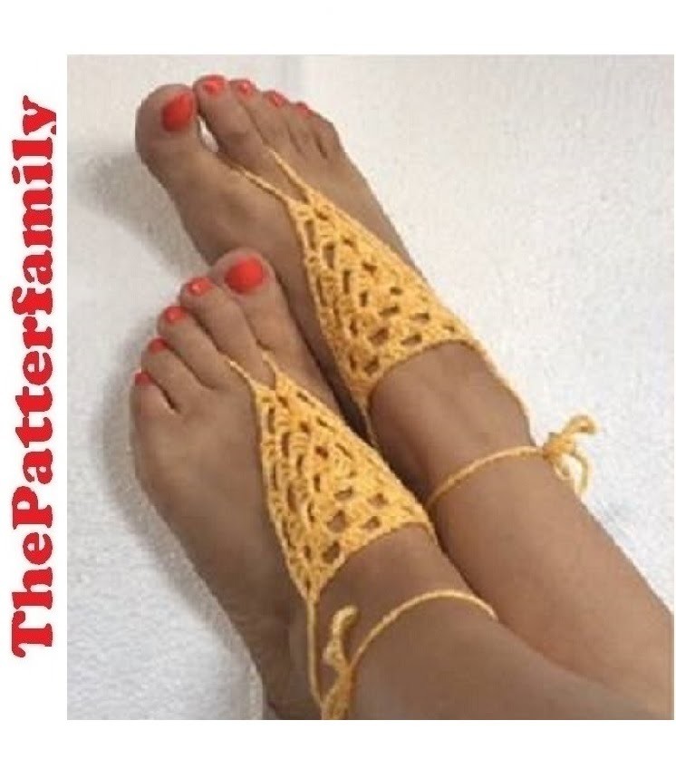 How to Crochet Barefoot Sandals Pattern 3│by ThePatterfamily