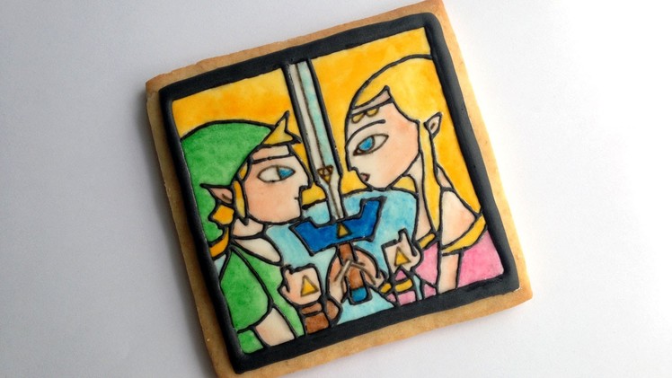 How To Decorate a Stained Glass Cookie - Zelda Collab with NerdECrafter!