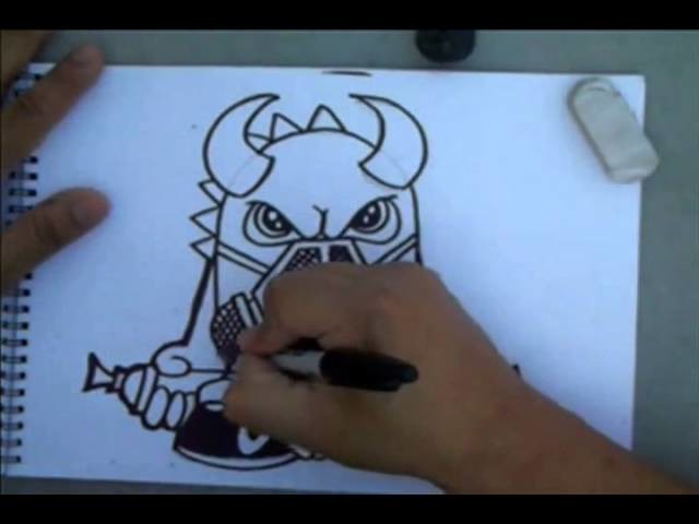 How to Draw a Dragon with a Gas Mask by Wizard