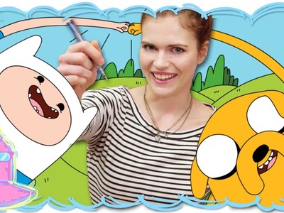 How To Draw Jake and Finn from Adventure Time on Cartoon Hangover - Random Girl Draws (Ep. 10)