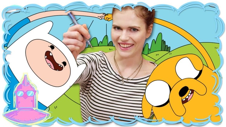 How To Draw Jake and Finn from Adventure Time on Cartoon Hangover - Random Girl Draws (Ep. 10)