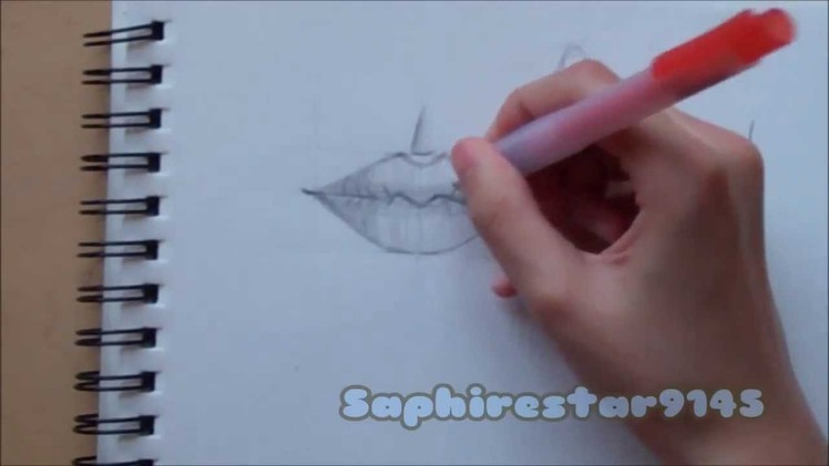 How to Draw Lips Part 1: Drawing Easy Realistic Lips Tutorial