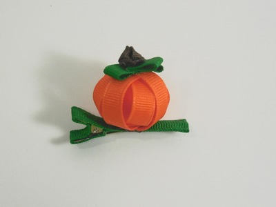 How to Make A 3D Pumpkin Hair Clip (version 2)
