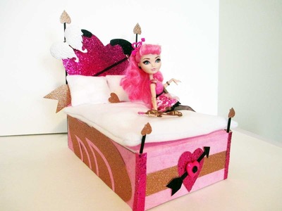 How to make a C.A. Cupid doll bed tutorial. Monster High. Ever After High