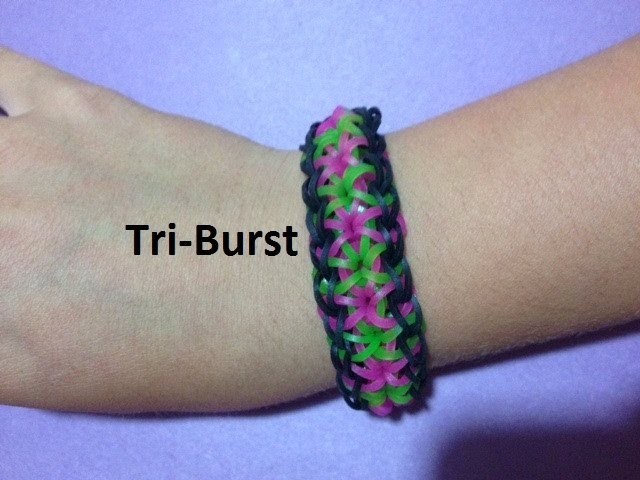 How to Make the Tri-Burst Bracelet on the Rainbow Loom - Original Design
