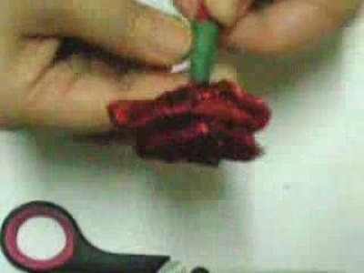 Learn with Me #1 How to Make a Ribbon Rose (English Version)