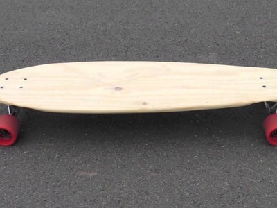 Longboard Pintail Deck handmade from Pine Shelf £7