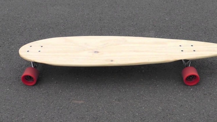 Longboard Pintail Deck handmade from Pine Shelf £7
