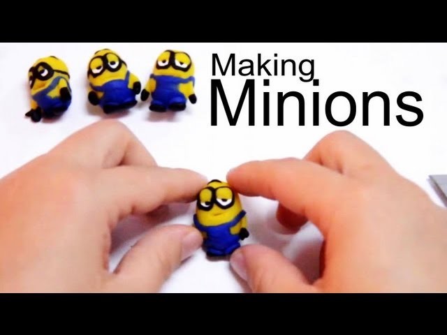 Making a play doh miniature clay minions tutorial
