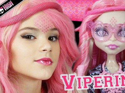 Monster High Viperine Gorgon Doll Makeup Tutorial for Halloween or Cosplay  |  Kittiesmama