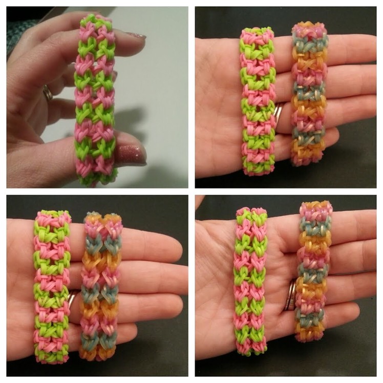My New Reversible "Twist n Swirl" Rainbow Loom Bracelet. How To Tutorial
