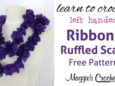 Red Heart Boutique Ribbons Ruffled Scarf & Product Review - Left Handed
