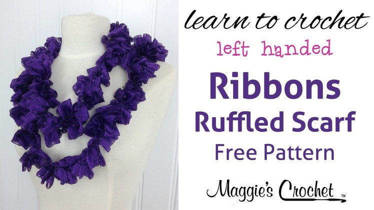 Red Heart Boutique Ribbons Ruffled Scarf & Product Review - Left Handed