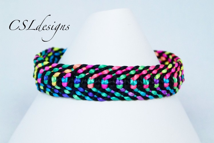 Square knot weave macrame bracelet