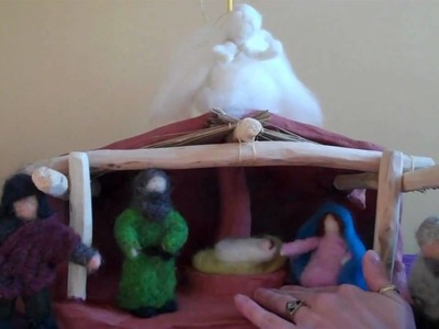 Terracotta Creche and Needle Felted Figures