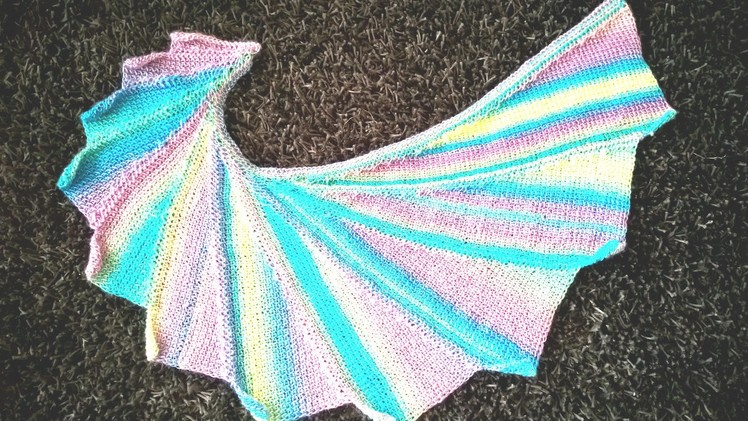 Tunisian crochet wingspan scarf