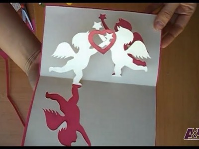 Valentine's Day Pop Up Card Tutorial:  Angels Holding A Heart