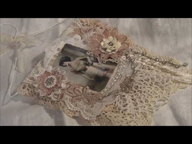 Vintage Shabby Chic Lace Collage Wall Hanging