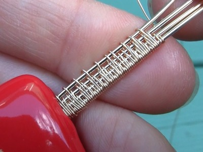Wire Wrapping.Weaving Pointy Pattern.Style Tutorial using 4 base wire