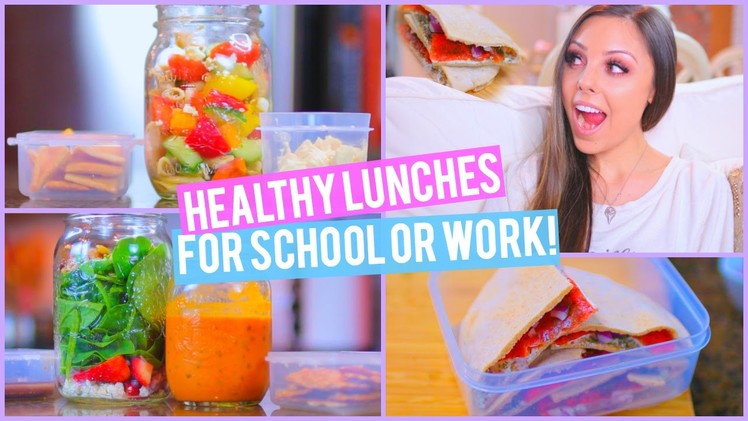 3 Healthy Lunch Ideas For Work or School + Mason Jar Life Hack! | Kristi-Anne Beil