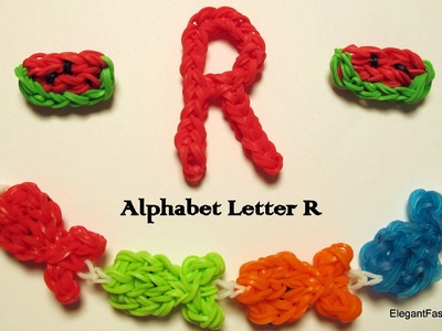 Alphabet Letter R Charm on Rainbow Loom