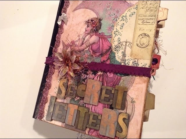 Altered Composition Book transformed - part 1 - into a Vintage Junk Journal - Flip through