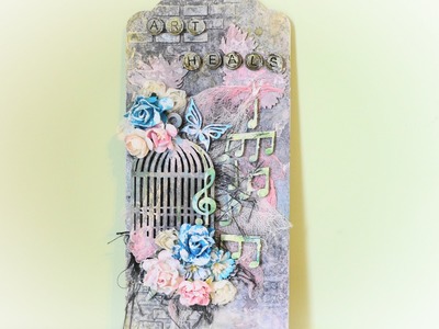 Altered Mixed Media Tag: Art Heals_SaCrafters DT (Start-to-Finish)