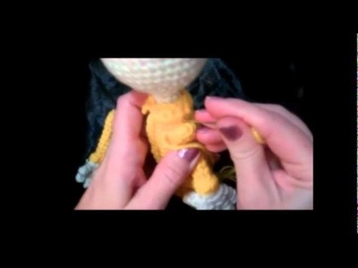 Attach Arms To Crochet Doll With Yarn