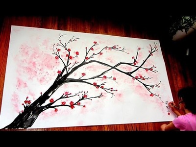 Cherry Blossom Branch Speed Painting