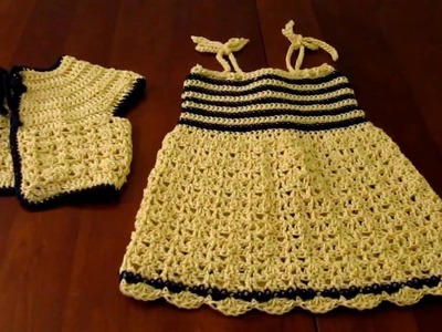 Crochet child sundress and matching bolero