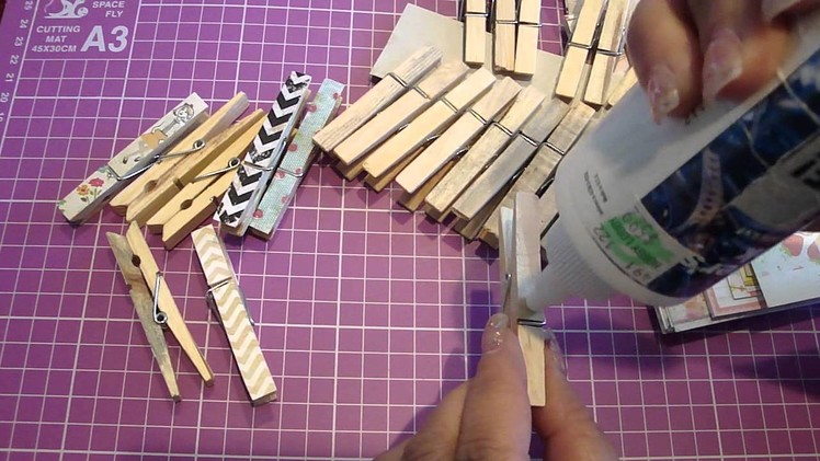 Custom mini clothespins