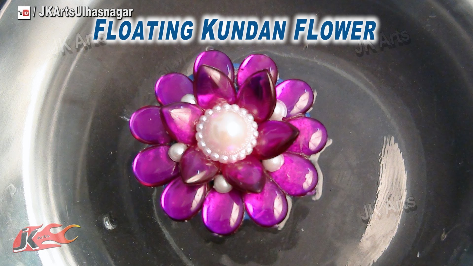 DIY Floating Kundan Flower | How to make | JK Arts 677