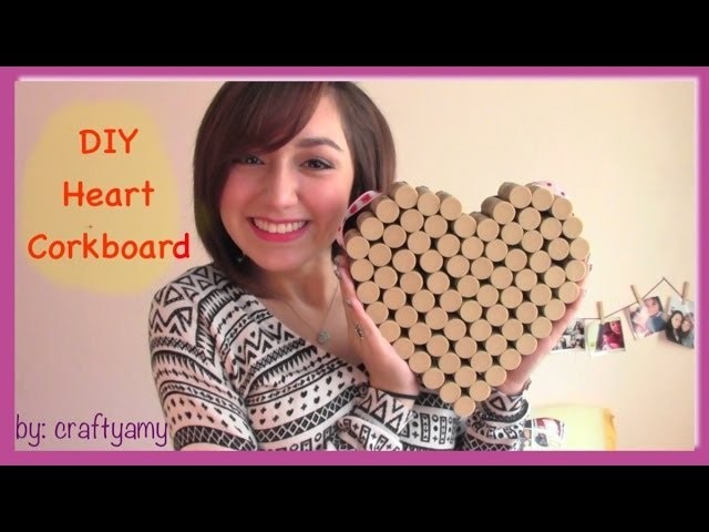 DIY Heart Cork Board (using wine corks)