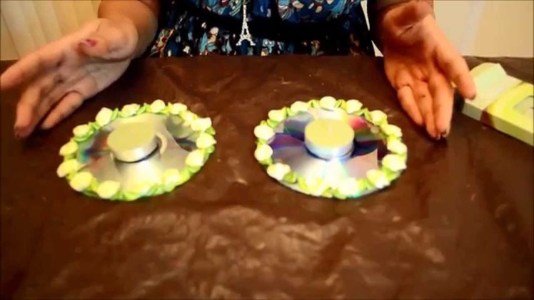 DIY: How to make Candle holders out of waste CD's. Best from waste. Simple and Cheap!