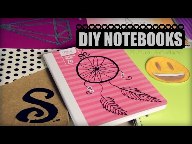 DIY Notebooks. Back To School. Easy School Supplies How To