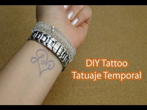 DIY tatuajes temporales personalizados ♥ DIY Custom Temporary Tattoo